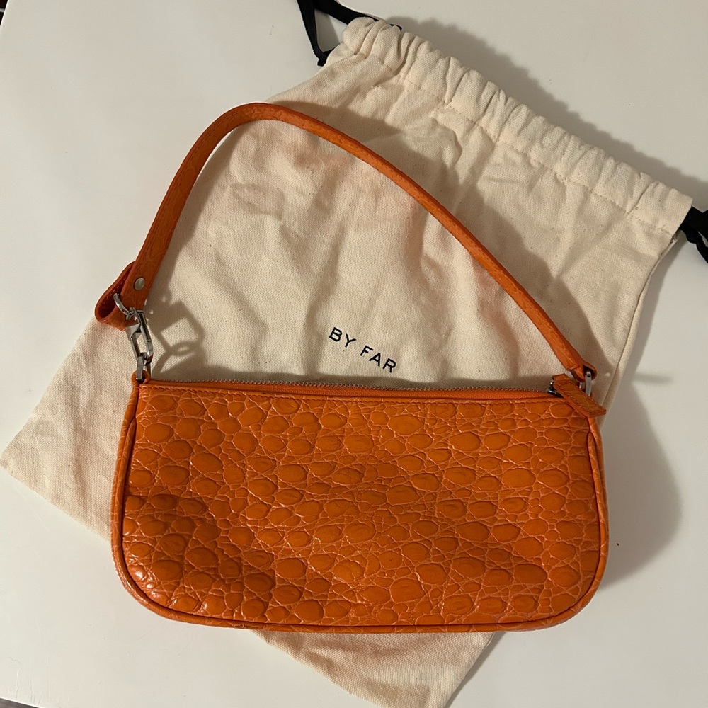 By Far Rachel Bag Orange Croc